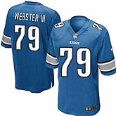Nike Men & Women & Youth Lions #79 Webster III Blue Team Color Game Jersey,baseball caps,new era cap wholesale,wholesale hats